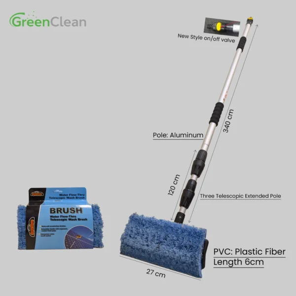 Telescopic Solar Panel Cleaning Brush 12feet Extendable